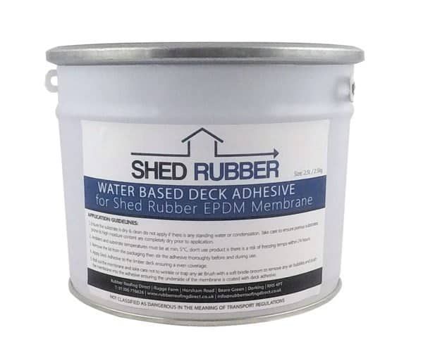 SHED RUBBER 2.5L WATER BASED DECK ADHESIVE