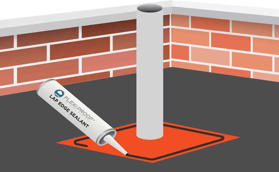 Ensure that the membrane around the pipe/penetration is clean, dry and free from dust or debris.